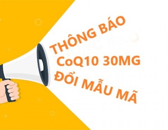 Thông báo: Thay đổi mẫu bao bì sản phẩm Mason Natural CoQ10 30mg