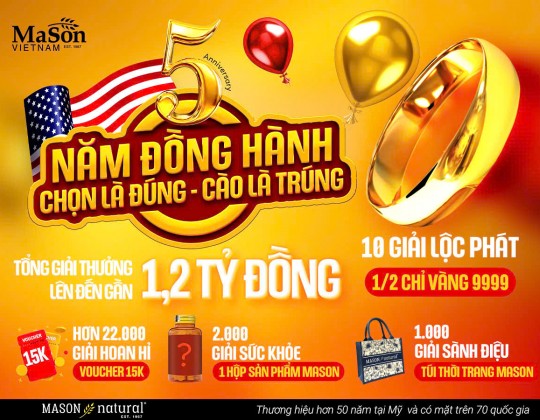Mason Natural 5 năm đồng hành: Chọn là đúng - 100% cào là trúng