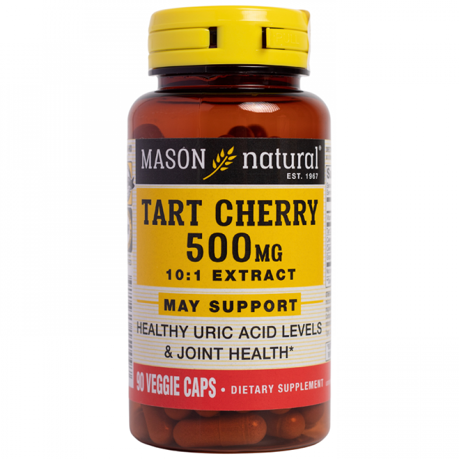 Mason Natural Tart Cherry 500mg - Hỗ trợ giảm nồng độ Acid Uric trong máu
