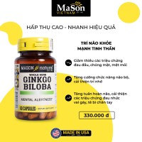 Mason Ginkgo Biloba - Hỗ trợ trí não khỏe, mạnh tinh thần
