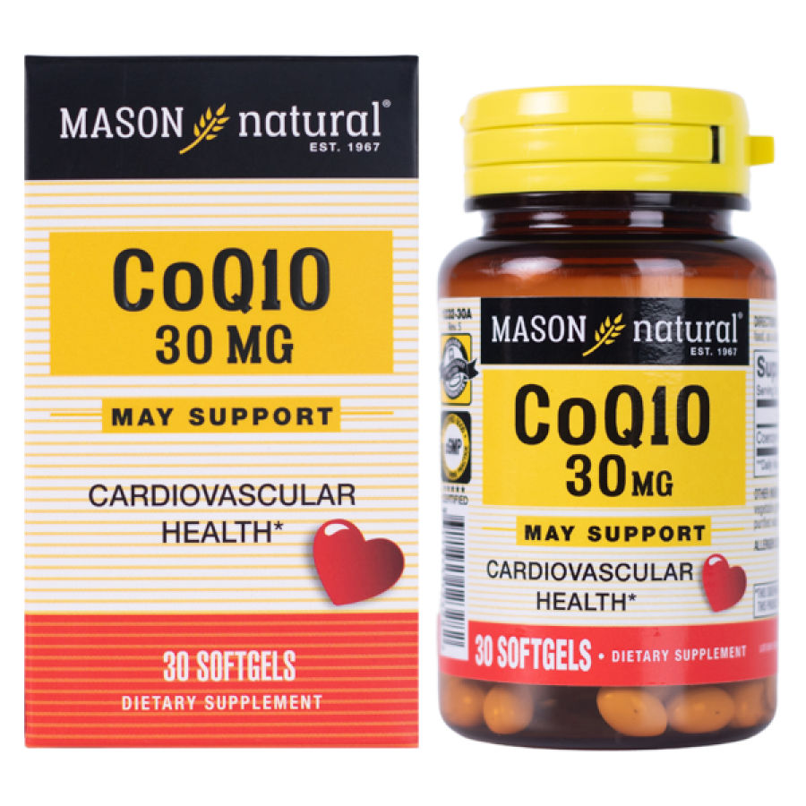 Mason Natural CoQ10 30mg - Hỗ trợ sức khỏe tim mạch