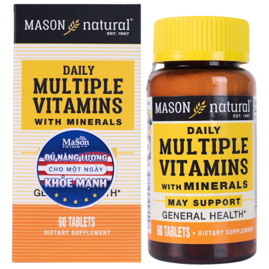 Mason Natural Daily Multiple Vitamins With Minerals - Bổ sung vitamin cho cơ thể