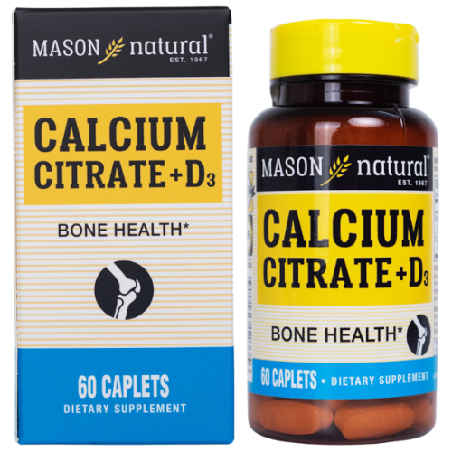 Mason Natural Calcium Citrate + D3 - Bổ sung canxi hữu cơ cho cơ thể