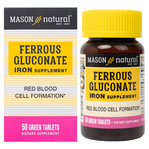 Mason Natural Ferrous Gluconate - Sắt hữu cơ cho bà bầu (50 viên)