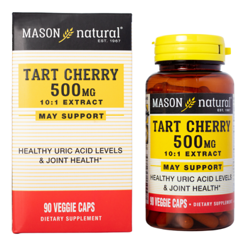 Mason Natural Tart Cherry 500mg - Hỗ trợ giảm nồng độ Acid Uric trong máu