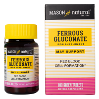 Mason Natural Ferrous Gluconate 100 viên – Sản phẩm bổ sung sắt hữu cơ