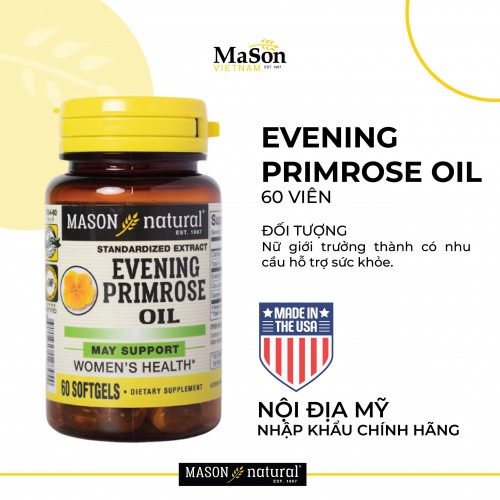 Mason Natural Evening Primrose Oil - Hỗ trợ tăng cường sức khỏe nữ giới
