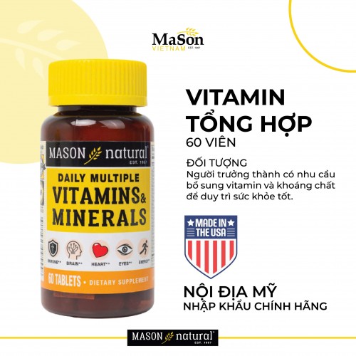 Mason Natural Daily Multiple Vitamins With Minerals - Bổ sung vitamin cho cơ thể