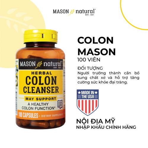 Colon Herbal Cleanser - Hỗ trợ tăng cường sức khoẻ đại tràng (Hộp 100 viên)