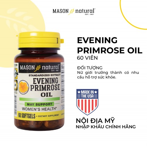 Mason Natural Evening Primrose Oil - Hỗ trợ tăng cường sức khỏe nữ giới
