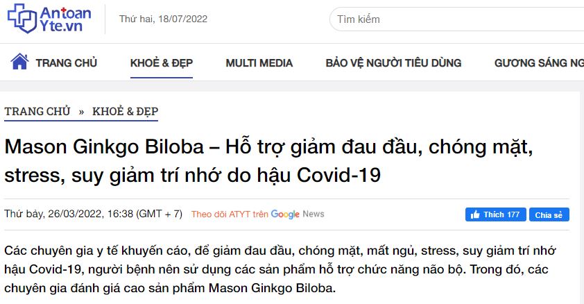 Mason được báo chí đưa tin